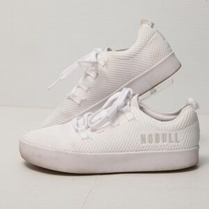 NOBULL Trainer Shoes Mens Size 6.5 White Mesh Low Top Athletic Gym Sneakers